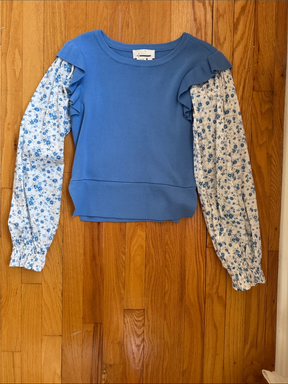 Anthropologie floral sweater blouse combo
